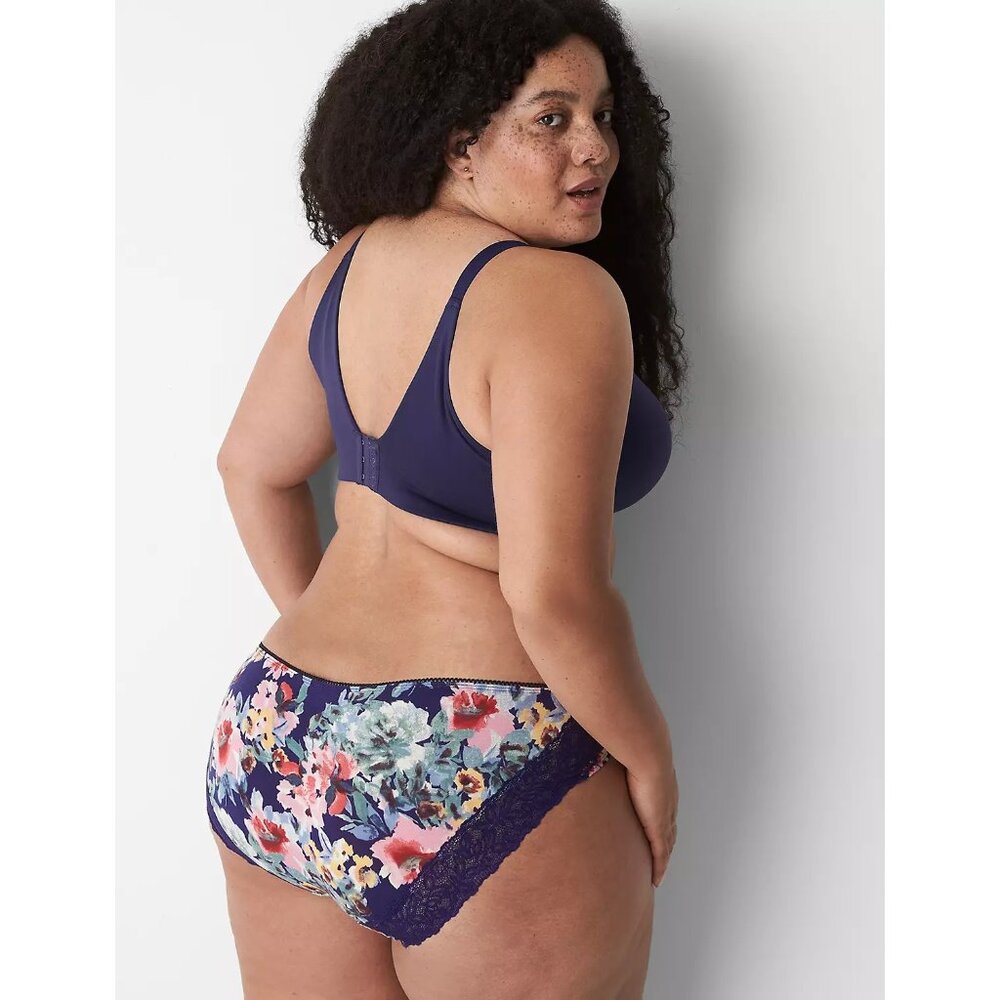 Lane Bryant Cacique Cotton Hipster Panty With Lace Back 26/28